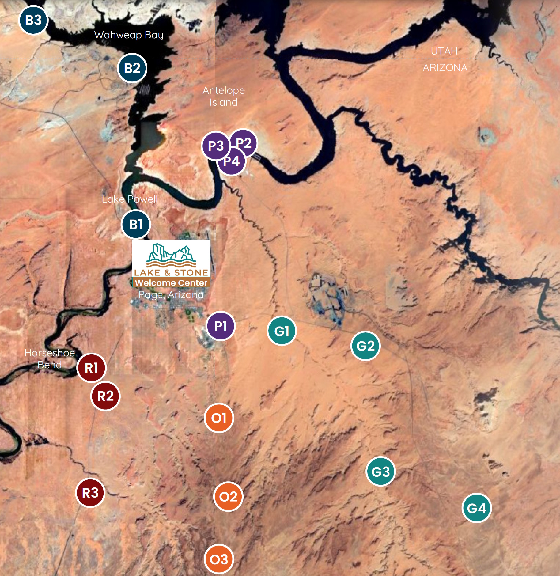 Map of Lake Powell